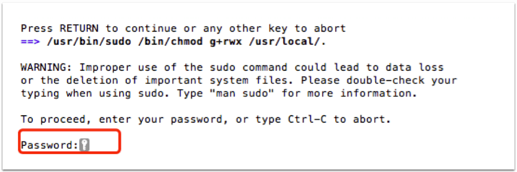 input password